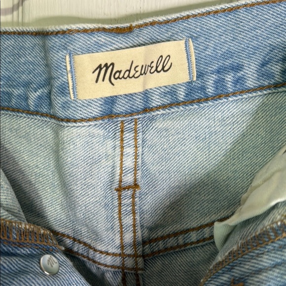 Madewell Relaxed Denim Cutoff Shorts Button Fly Size 29 W 17.5” I 3” R 12” - Picture 5 of 7